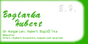 boglarka hubert business card